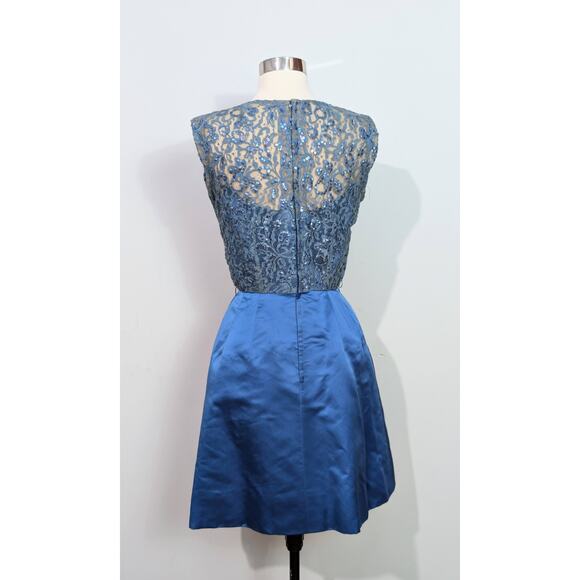 Paul Parnes Blue Lace 50s Dress - Picture 4 of 7